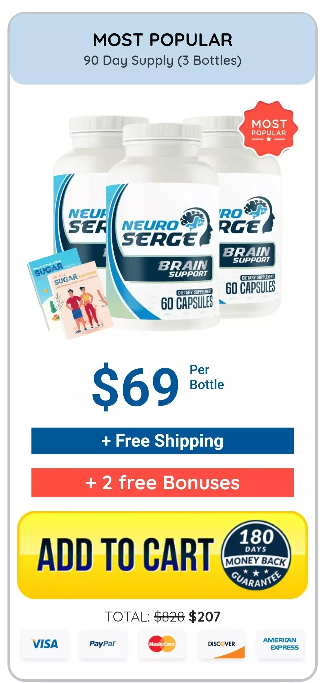 BrainVex™ 3 bottles pricing